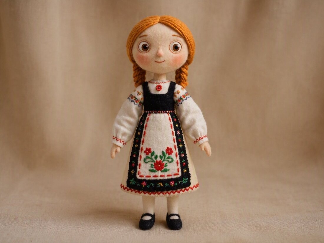 Parzenice — character design, red apron