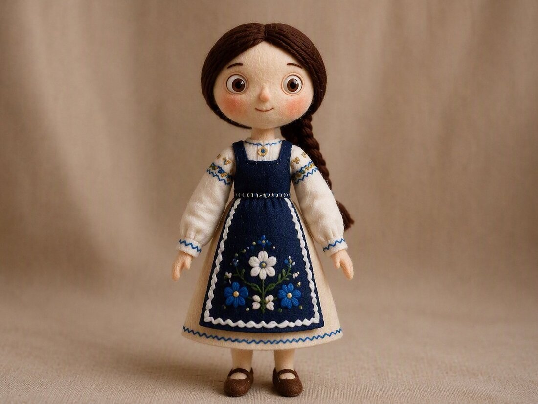 Parzenice — character design, blue apron