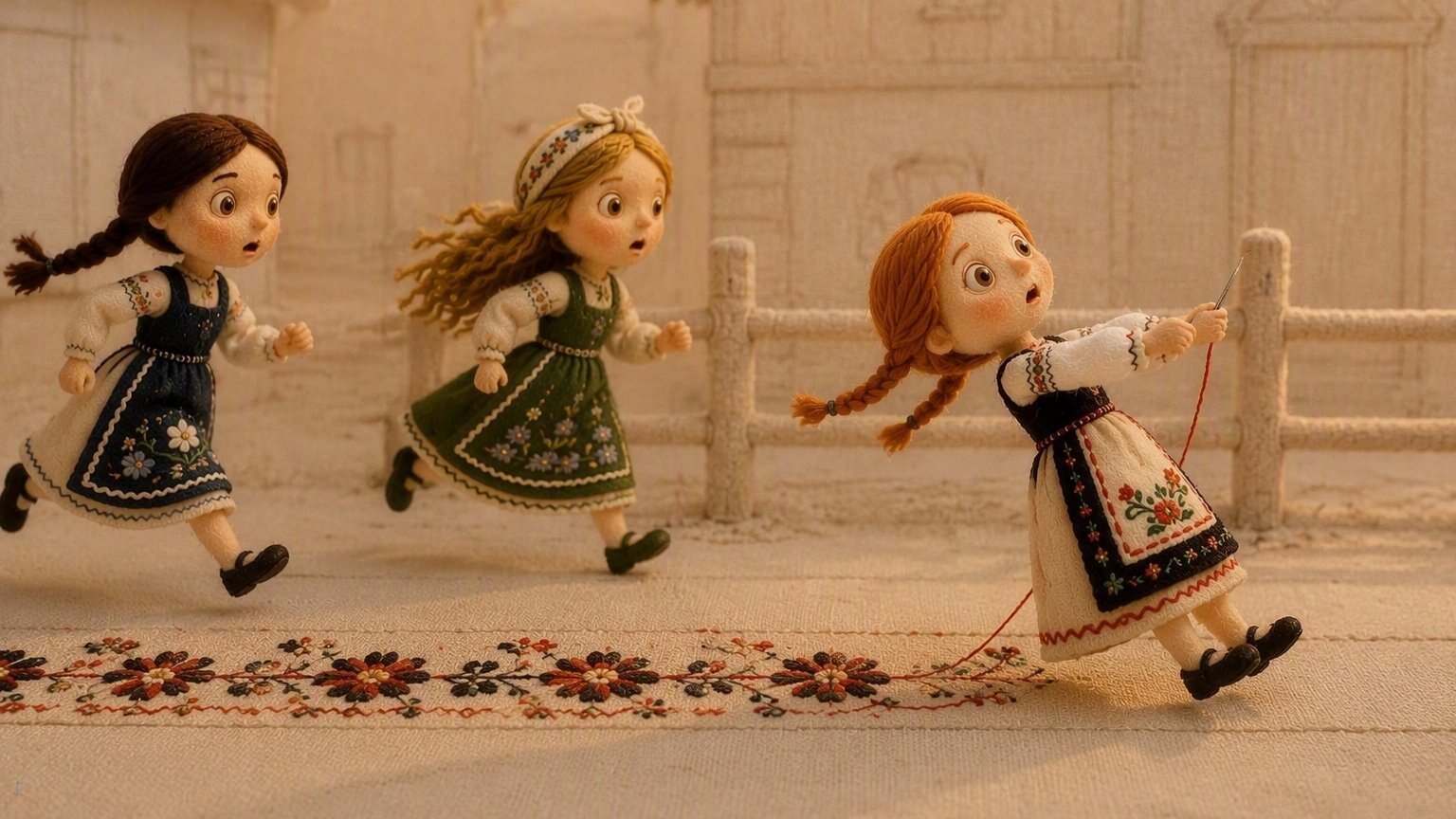 Key shot — stitching flowers into the street