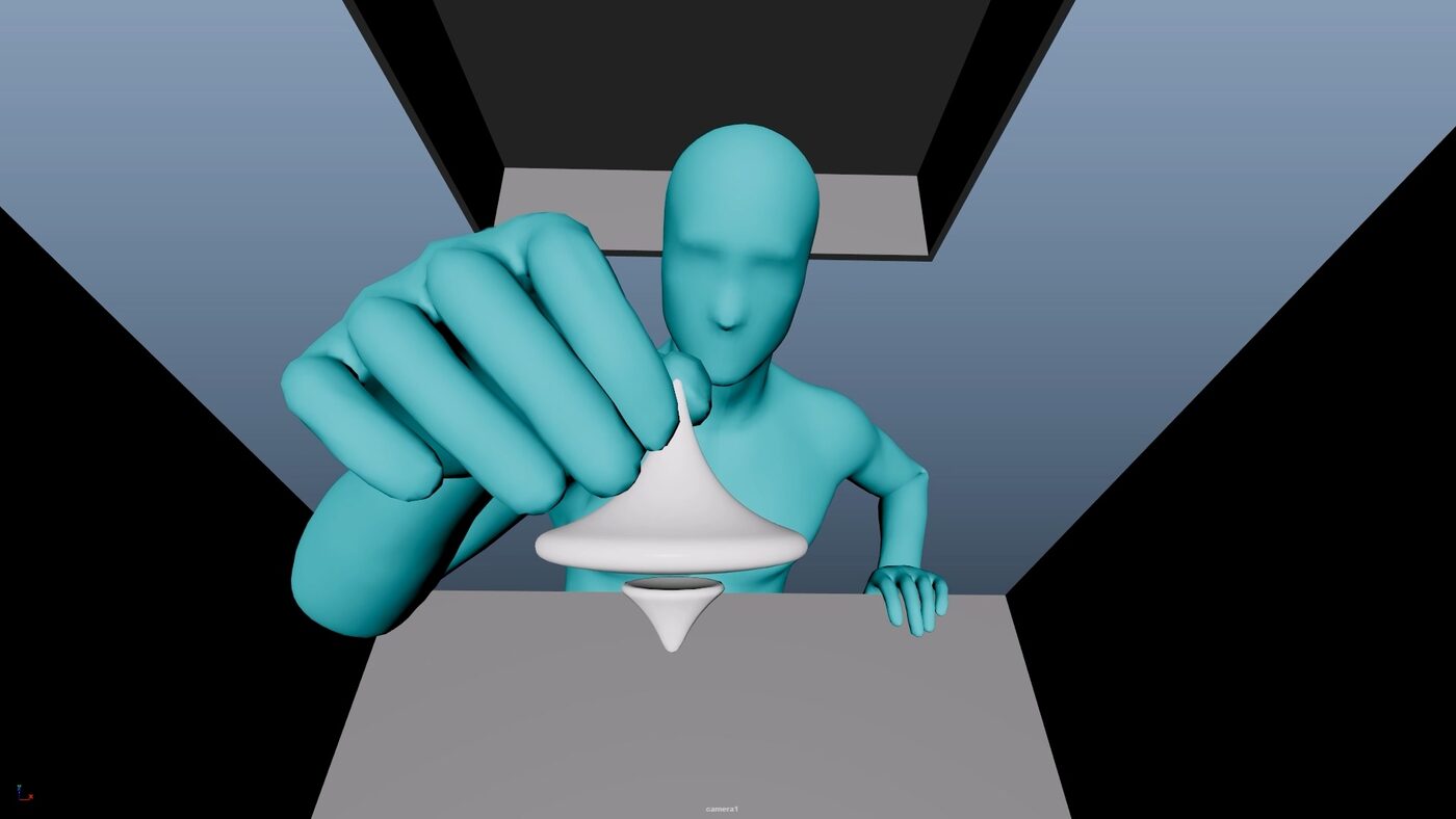 Official 3D reference — reaching into the box